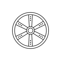 Alloy wheel car icon. Element of automobile icon on white background