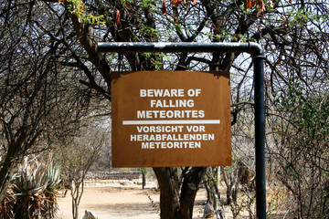 Hoba meteorite in Namibia, the largest known meteorite on earth