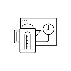 Browser electric kettle icon. Element of Internet in life icon