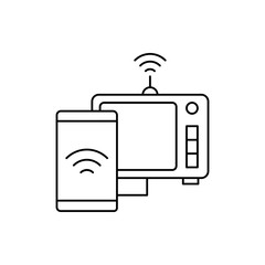 Tv smartphone wifi smart icon. Element of Internet in life icon
