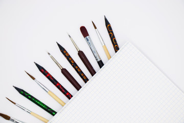 color pencils in pencil holder