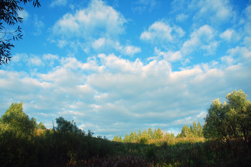 Пейзаж с облаками