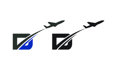 D Letter with Aviation Logo Design