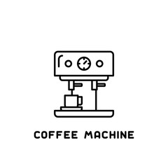 coffee machine icon in linear style