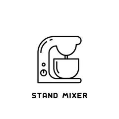 stand mixer icon in linear style