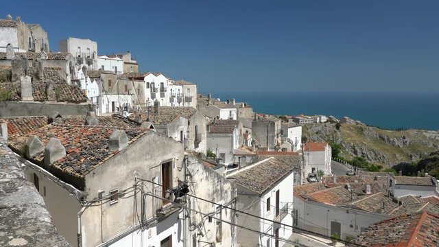 Scenic sight in Monte Sant'Angelo, ancient village in the Province of Foggia, Apulia (Puglia), Italy.
