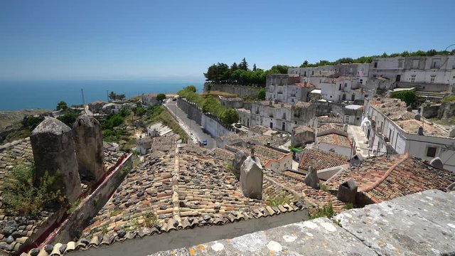 Scenic sight in Monte Sant'Angelo, ancient village in the Province of Foggia, Apulia (Puglia), Italy.