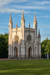 Russia. Peterhof. Alexandria park. Gothic chapel (Alexander Nevsky church)