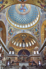 Fototapeta na wymiar Russia. Kronstadt. Marine St. Nicholas Cathedral. Interior