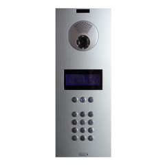 intercom video and voice connection security system isolated on white background