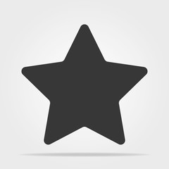 Star Isolated Flat Web Mobile Icon Vector Sign Symbol Button Element Silhouette