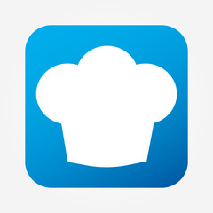 Hat cooking symbol on blue background,clean vector