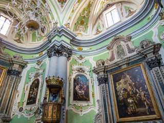 View of the interior of the Church of the Purgatory (Italiano: Chiesa del Purgatorio). In Matera,...