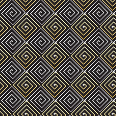 rich gold and silver metallic seamless geometric pattern tile and background for classic, luxury and rich surface designs, textile, fabric, wallpaper, backdrops, posters, cards and luxury occasions. 