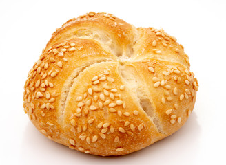 fresh bread on white background
