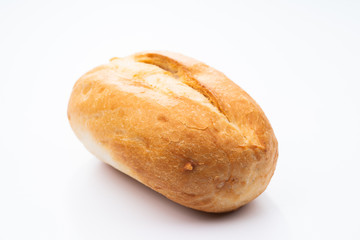 fresh bread on white background