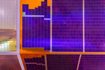 Detail of the latest technology solar panel cells.