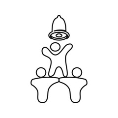 bell Commitment Teamwork Together Outline Logo