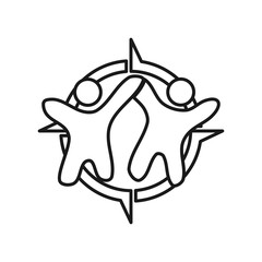 Adventure Commitment Teamwork Together Outline Logo