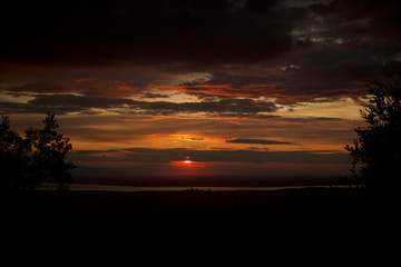 Fototapeta premium Sunset and Smoke