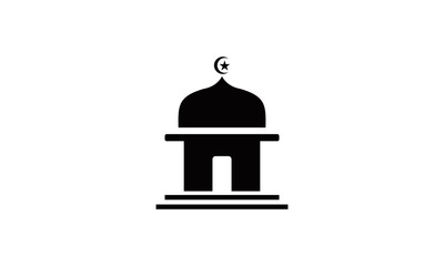 simple vector mosque logo