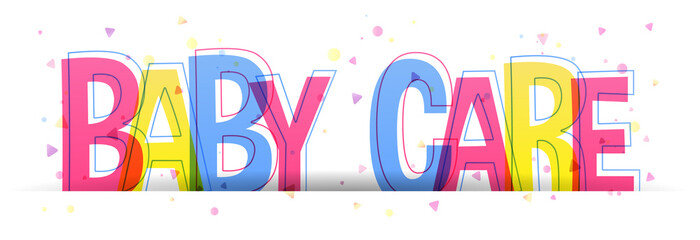 The word Baby Care on a white background. Vector illustration.