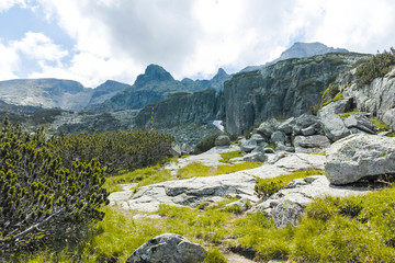 trail from Malyovitsa hut to Scary  Lake, Rila Mountain, Bulgaria