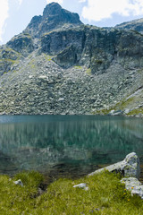 Lake at the trail from Malyovitsa hut to Scary Lake, Rila Mountain