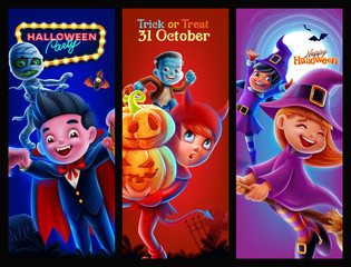 halloween banner illustration for party