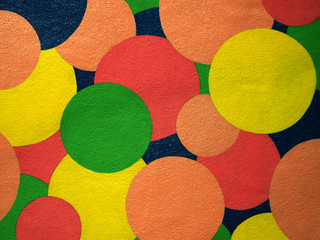 Hand draw colorful circle watercolor abstract background with texture.