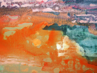 Hand draw colorful watercolor abstract background with texture.