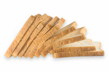 bread slices isolated on white background