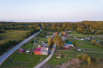 Aerial view of the village