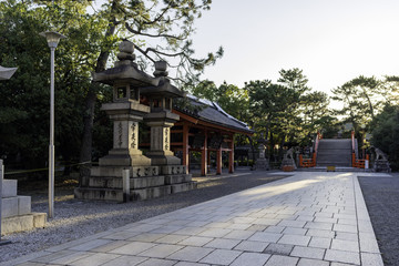 Fototapeta na wymiar 大阪の神社の参道