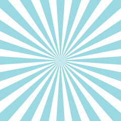 Blue Sunburst Pattern Background. Rays. Radial. Abstract. Retro. Vintage. Illustration