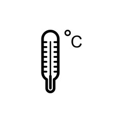 thermometer icon trendy