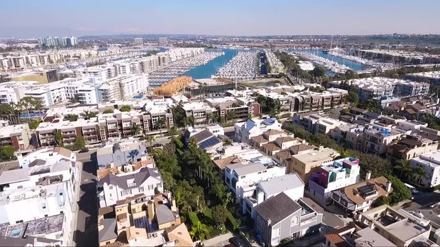 Marina Del Rey Harbor aerial view