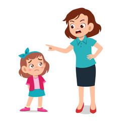 parent with kid child cry illustration