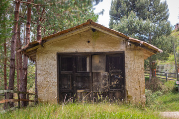 abandoned old house in the middle of countryside