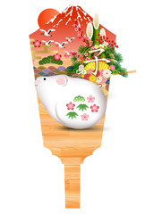 子　年賀状　富士山　アイコン 