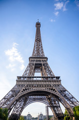 At the foot of the Eiffel Tower