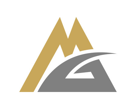 mg gm swoosh logo icon template