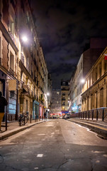 Fototapeta premium Desert street of a night Paris