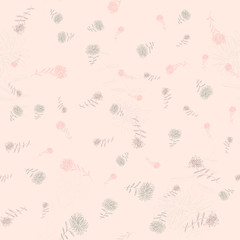 Hand drawn dandelion seamless patterns for print design. dandelion floral seamless pattern. Spring textile texture. Repeat design elements