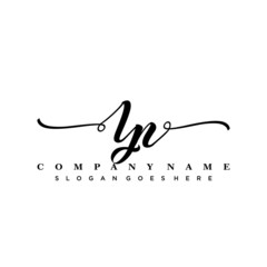letter LP handwritting logo, handwritten font for business