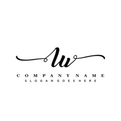 letter LU handwritting logo, handwritten font for business