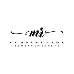 letter MR handwritting logo, handwritten font for business