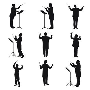 Music Conductor Silhouettes