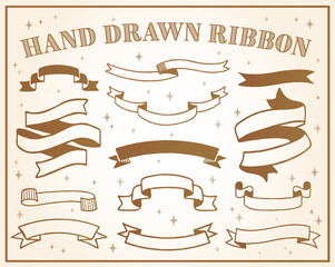 手描きのリボン　キャチコピー　見出し　タイトル