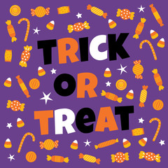 happy halloween sweet candy illustration